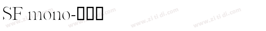 SF mono字体转换